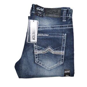 True Luck Men's Dark Wash Jeans Actual Size 34x30 Tag 30x30 (Runs Big) NWT BKE